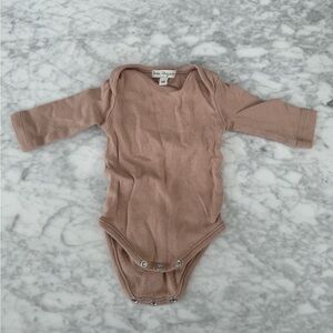 Bebe Organic cotton Pointelle onsie, color Powder Pink, size NB